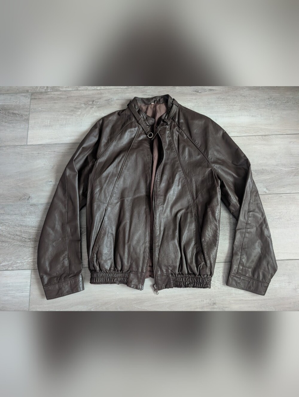 Mens Bomber Brown Leathercraft By Orphanos Zivanaris 42
